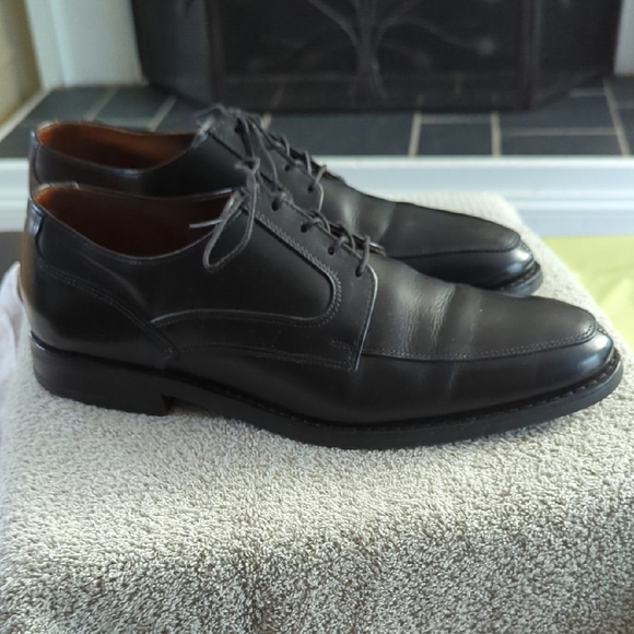 Men\'s Allen Edmonds Montgomery Black Leather Oxfords 10 D Split Toe Blucher USA main image 13